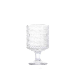 Sunflower embossed glass,juice glass