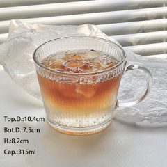 Transparent glass with handle