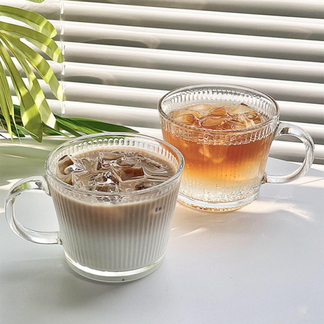 Transparent glass with handle Transparent glass with handle