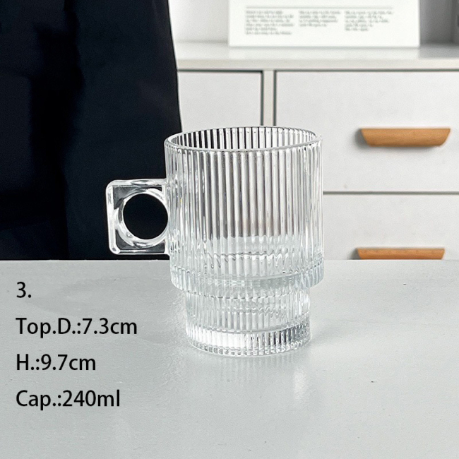 Glass with handle Water cup Glass with handle Water cup