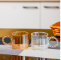 handle glass cup dessert coffee cup handle glass cup dessert coffee cup