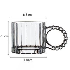 handle glass cup dessert coffee cup