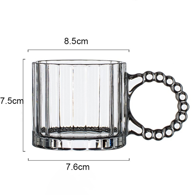 handle glass cup dessert coffee cup handle glass cup dessert coffee cup