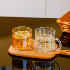 handle glass cup dessert coffee cup