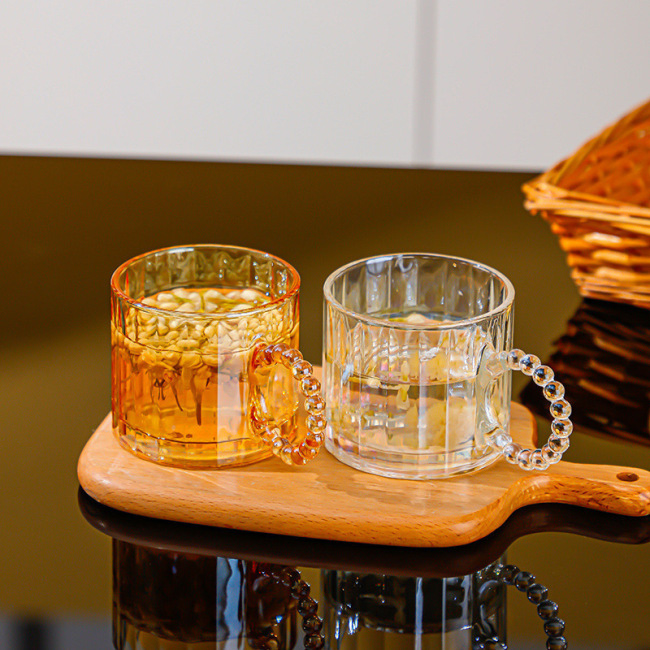 handle glass cup dessert coffee cup handle glass cup dessert coffee cup