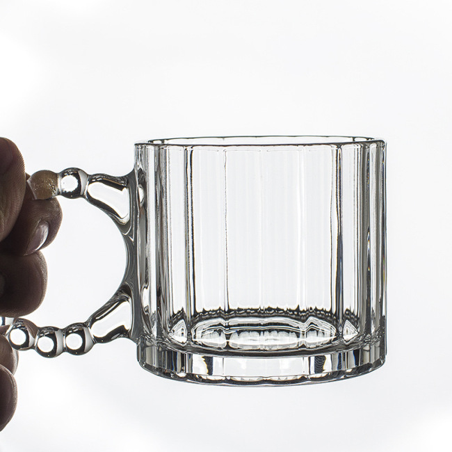 handle glass cup dessert coffee cup handle glass cup dessert coffee cup