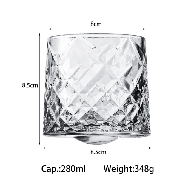 Tumbler glass rotating cup Tumbler glass rotating cup