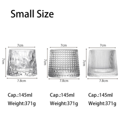 Glass cup Flat bottom rotating cup