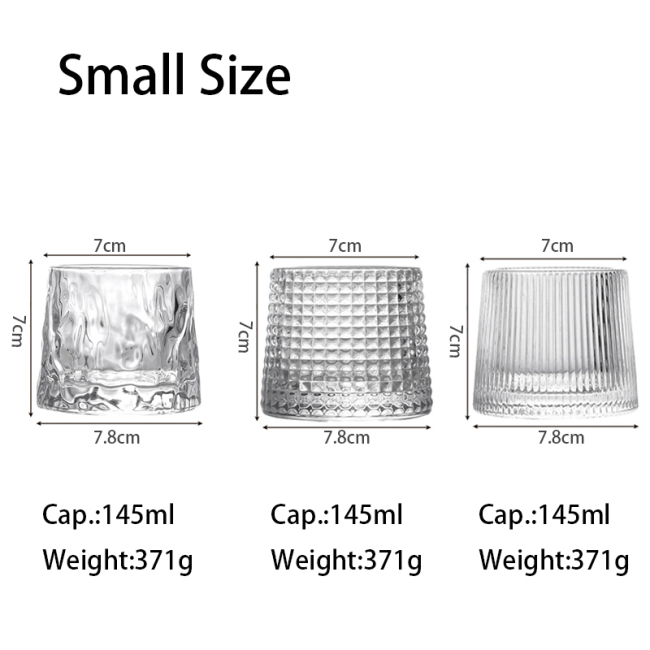 Glass cup Flat bottom rotating cup Glass cup Flat bottom rotating cup