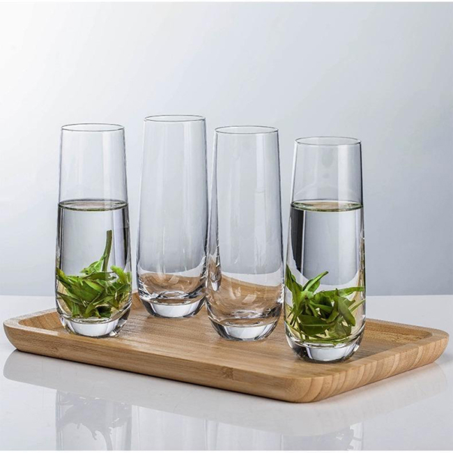 Glass champagne flute water cup