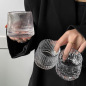 Glass cup Flat bottom rotating cup Glass cup Flat bottom rotating cup