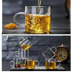 Wholesale Heat-resistant Simple Drinking Glass Cup With Handle
