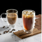 Wholesale Reusable Tall Clear Glass Double Wall Cup With Handle For Drinking Coffee Tea