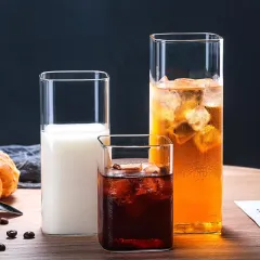 Wholesale Heat-resistant Square Drinking Glass Cup Without Handle