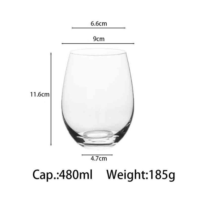 Egg-shaped cup Glass Egg-shaped cup Glass