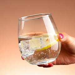 Egg-shaped cup Glass