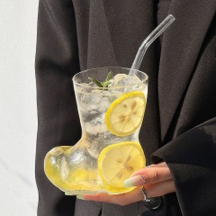 crystal shoe cup glass 