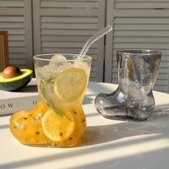 crystal shoe cup glass 