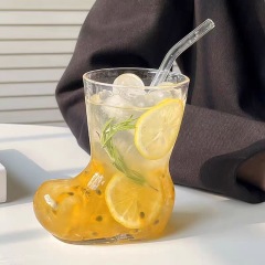 crystal shoe cup glass 
