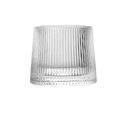 Glass cup Flat bottom rotating cup