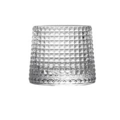 Glass cup Flat bottom rotating cup