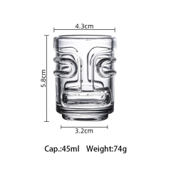  Coffee cup Ghost face shot glass Tiki cocktail glass