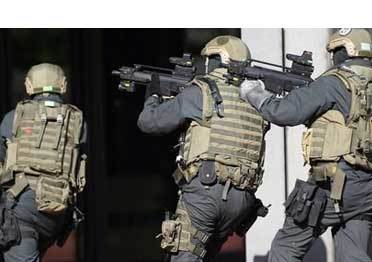 Casque pare-balles pour le neuvième groupe de gardes-frontières de la police fédérale allemande GSG 9