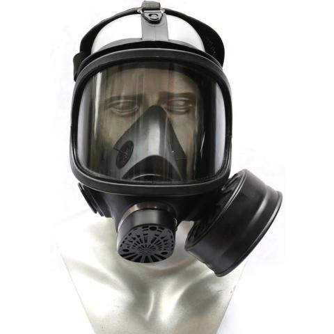 Gasmaske, Großansicht, Brandschutz, Gasschutz, Vollmaske, Chemische Rauch- und Gasschutzmaske, Kopfbedeckung
