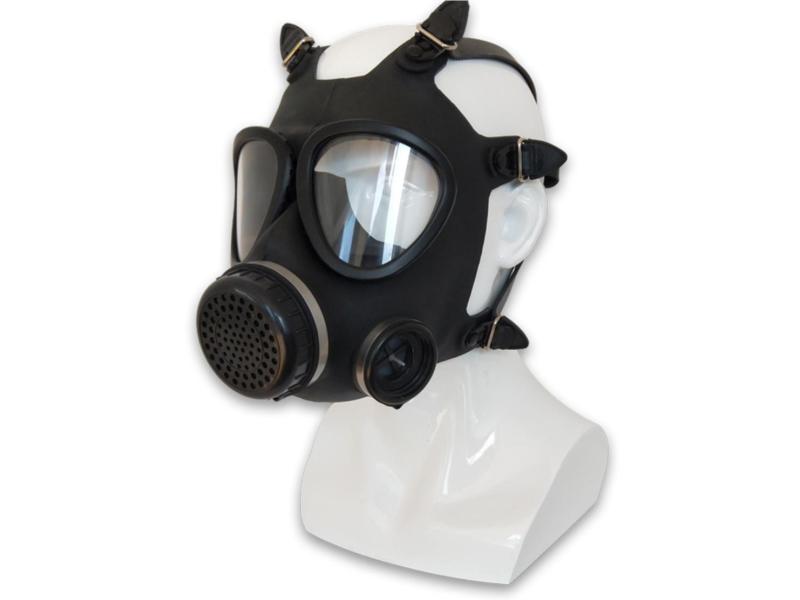 Máscara de gas con filtro autocebante para rescate contra incendios, máscara de goma para la cabeza, máscara integral de protección contra incendios