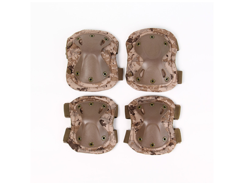 Camouflage Waterproof Canvas 600deva Schwamm Erwachsene 4-teilige Knie- und Ellbogenschützer