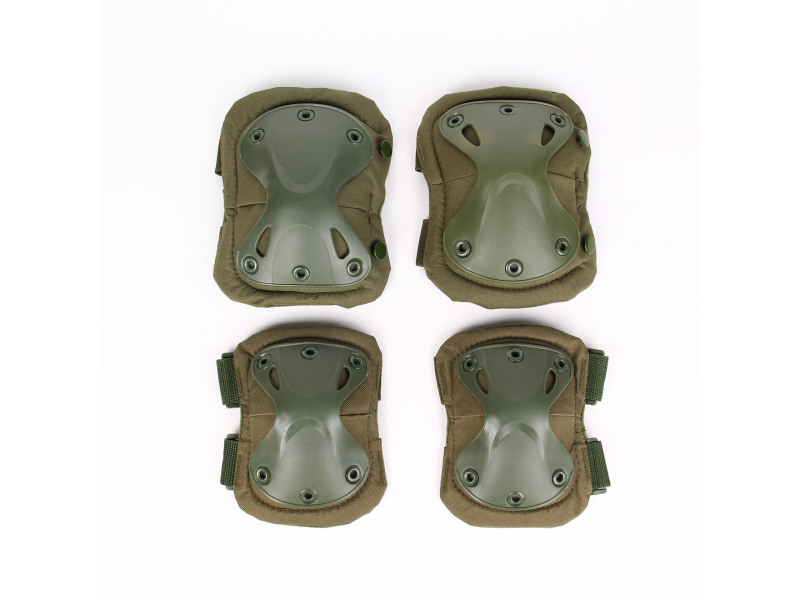 Camouflage Waterproof Canvas 600deva Schwamm Erwachsene 4-teilige Knie- und Ellbogenschützer