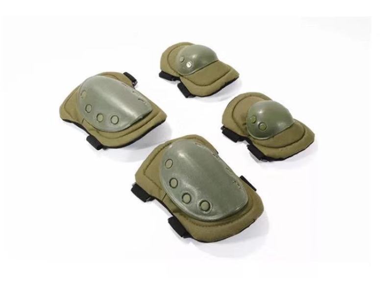 Четыре упаковки тактических военных вентиляторов на открытом воздухе, защитное снаряжение с мягким корпусом, полевое снаряжение, наколенники и налокотники