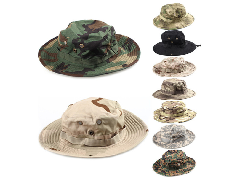 Tactical Training Camouflage Bucket Hat mit runder Krempe