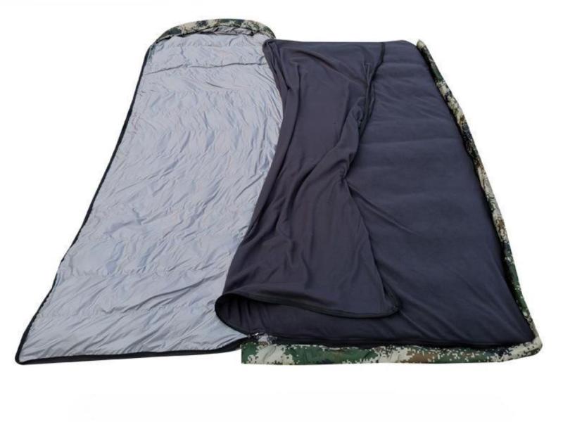 Saco de dormir militar desmontable y lavable para invierno y verano, de doble uso, grueso, cálido, forro polar, camuflaje