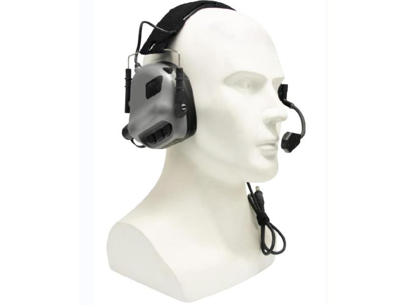 Taktiese skiet Elektronika Luisterbeskerming Headset Geraas, Klankisolasiebeskermingsbandmikrofoon