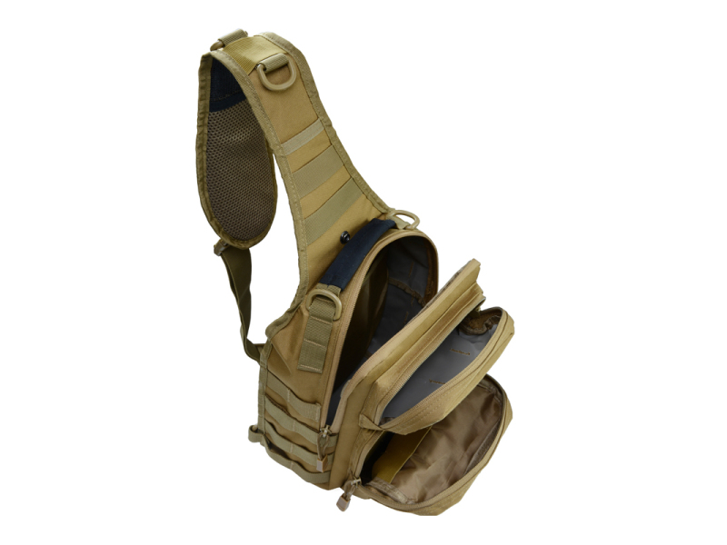 Tactical Sling Bag Pack met Pistool Holster Sling Shoulder Assault Range Rugsak vir versteekte dra