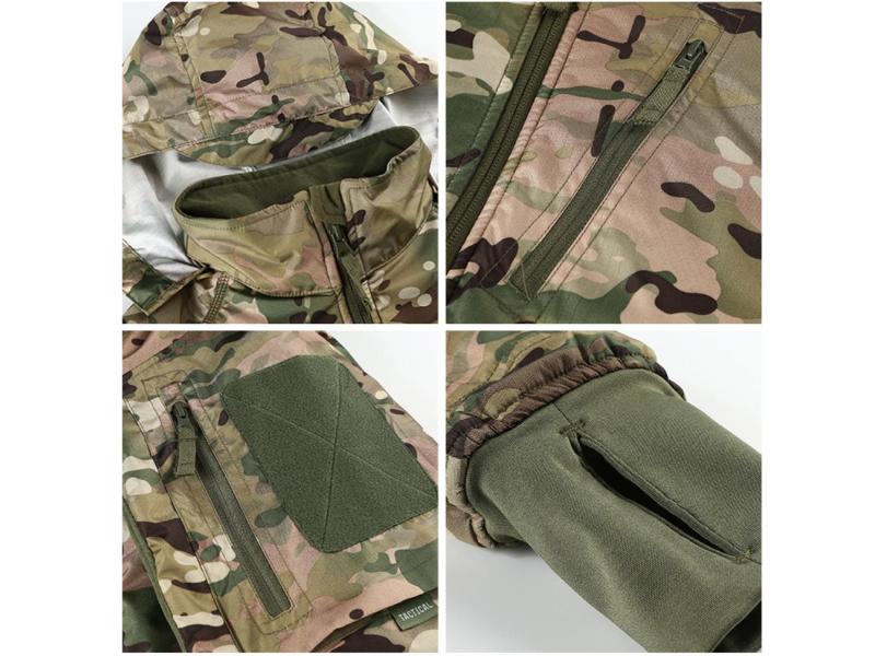 Weiche, warme, wasserdichte Camouflage-Angriffskleidung