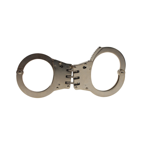 Никелированные наручники из углеродистой стали HC0020