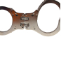 Никелированные наручники из углеродистой стали HC0030