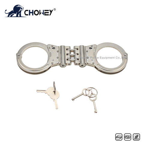 Никелированные наручники из углеродистой стали HC0212