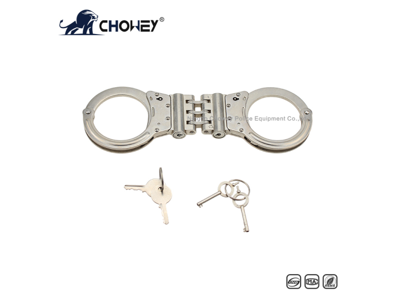 Никелированные наручники из углеродистой стали HC0212