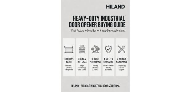 What factors should be considered when selecting an industrial door opener for heavy-duty applications?