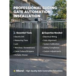 What tools and expertise are required for the professional installation of a sliding gate automation kit?