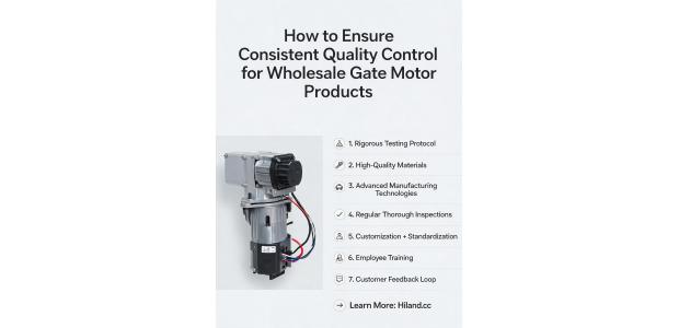 How can a supplier ensure consistent quality control for wholesale gate motor products?