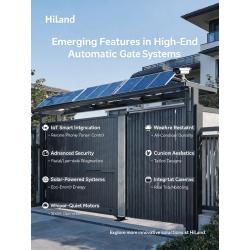 What new features are emerging in high-end automatic gate systems for residential and commercial use?