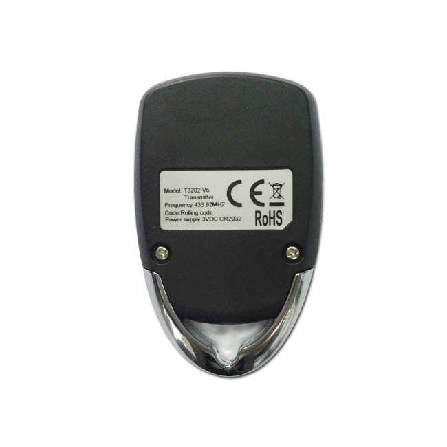 Black 2-channel wireless door transmitter T3201
