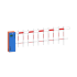 Hiland Modern Garage Barrier with AC Motor 1.5mm Steel Plate Easy Operation