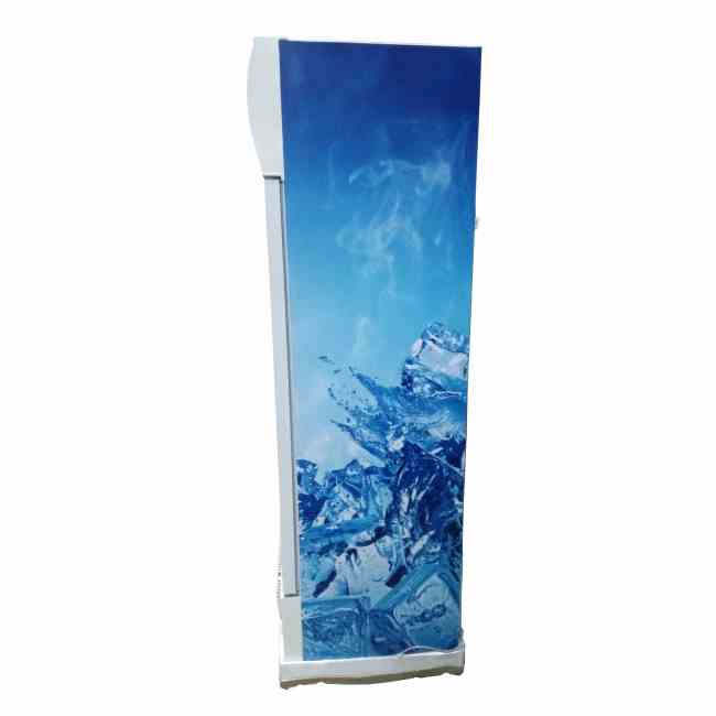 290L Glass Door Fridge Showcase with Lock and Light 