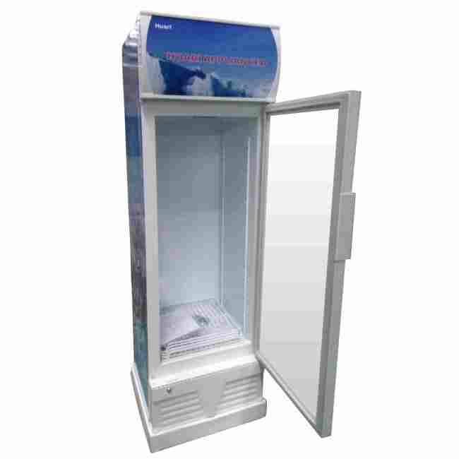 290L Glass Door Fridge Showcase with Lock and Light 