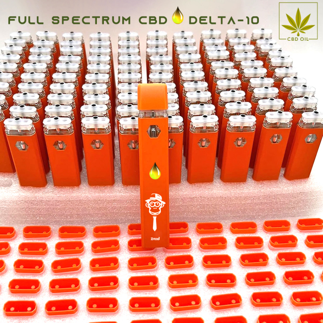 ZROOG 2022 Hot  Sale 280mAh  Rechargeable 1.0ml Empty Thick CBD&THC Oil Delta-10 Disposable Vape Pen